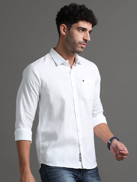 Premium Cotton Linen White - Stainproof Shirt
